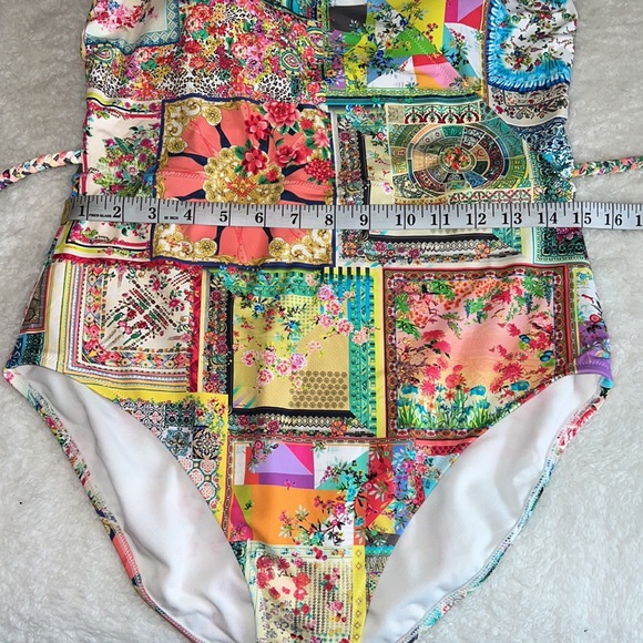 NWT- Johnny Was Women Fleur Braided Wrap One Piece Bathing Suit- Size 2X - Picture 5 of 15